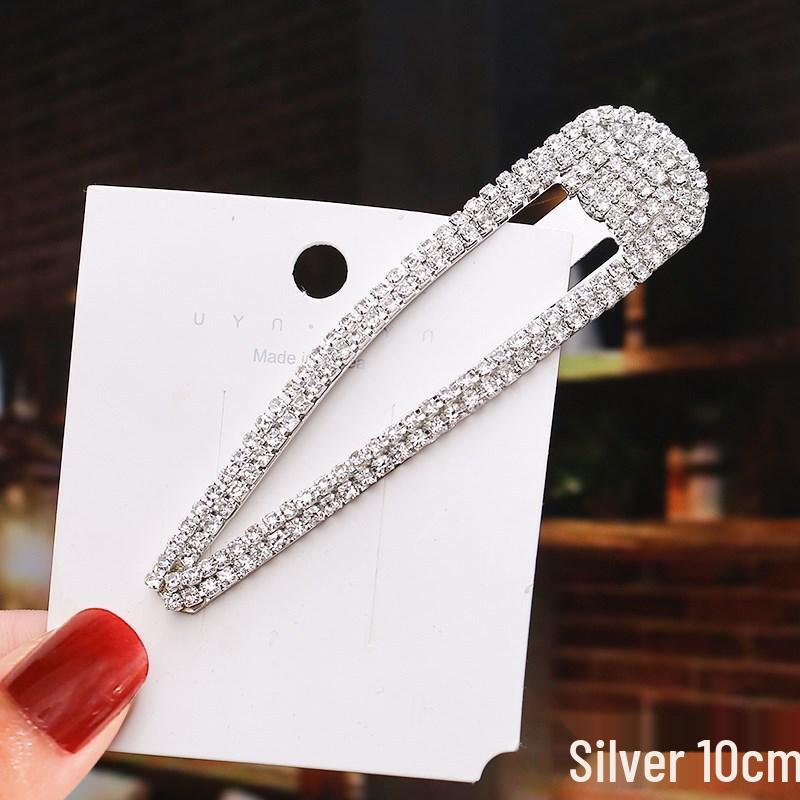 Korean Style Rhinestone Hair Clips & Hairpins: Versatile Alloy BB Clips for Bangs & Updos