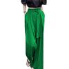 Women's Gray Wide Leg Pants with Belt and Pleated Detail