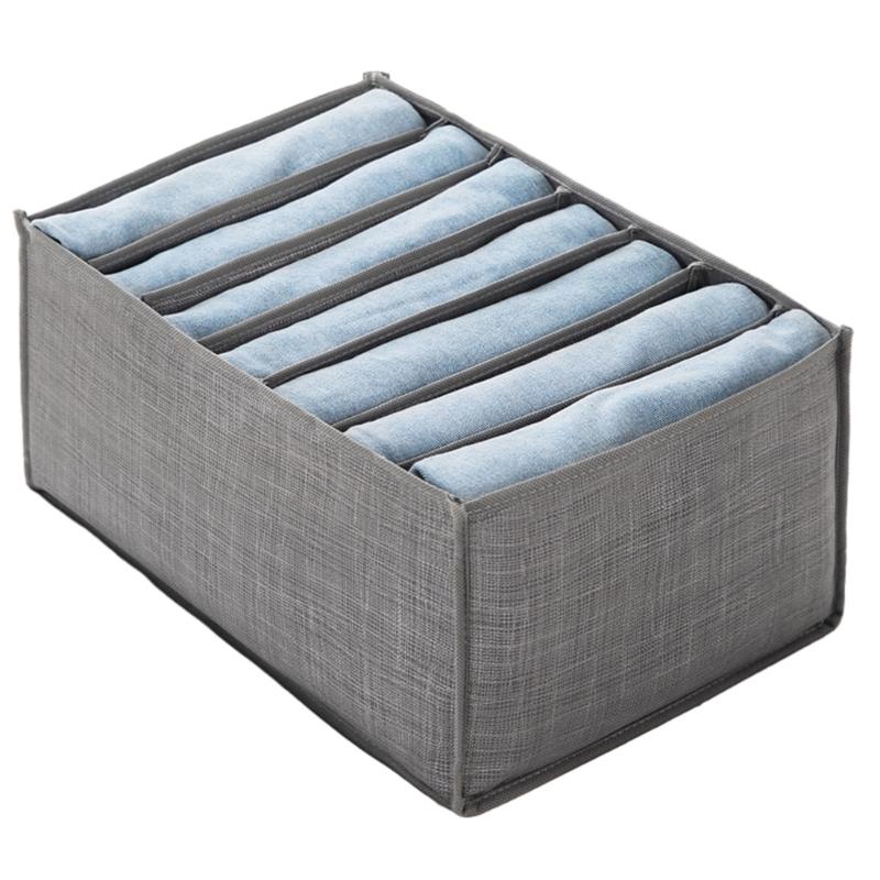 Sturdy Pants Storage Box with Multiple Compartments Washable Clothes Organizer 616₽