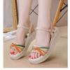 Soft leather platform women's sandals 2025 summer new color matching casual versatile women's comfortable non-slip shoes women's shoes