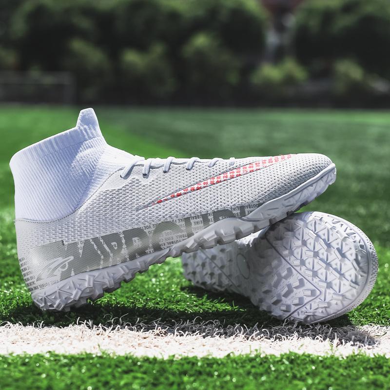 

Popular children s boys and girls students high-top breathable football shoes professional game shoes AG/TF 35