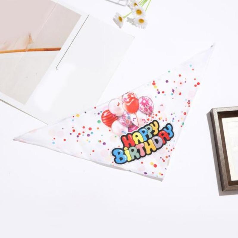 Dog Saliva Towel Creative Pattern Show Unique Charm Super Soft Balloon Print Pet Saliva Towel Birthday Party Decor Pet Supplies