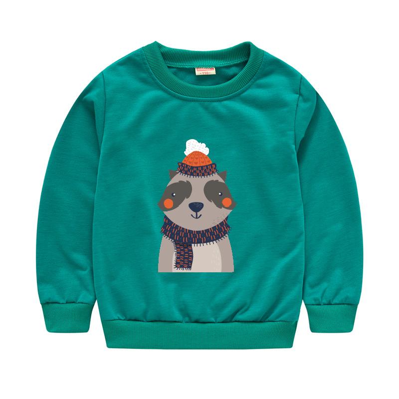 Children's Children's New Year Red Pullover Sweater Baby Cute Cartoon Avatar Round Neck Bottoming Shirt Tops