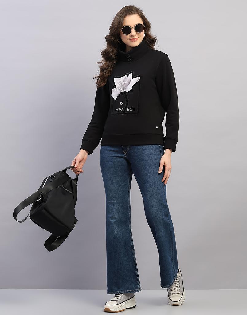 MONTE CARLO Women's High Neck Full Sleeve Sweatshirt