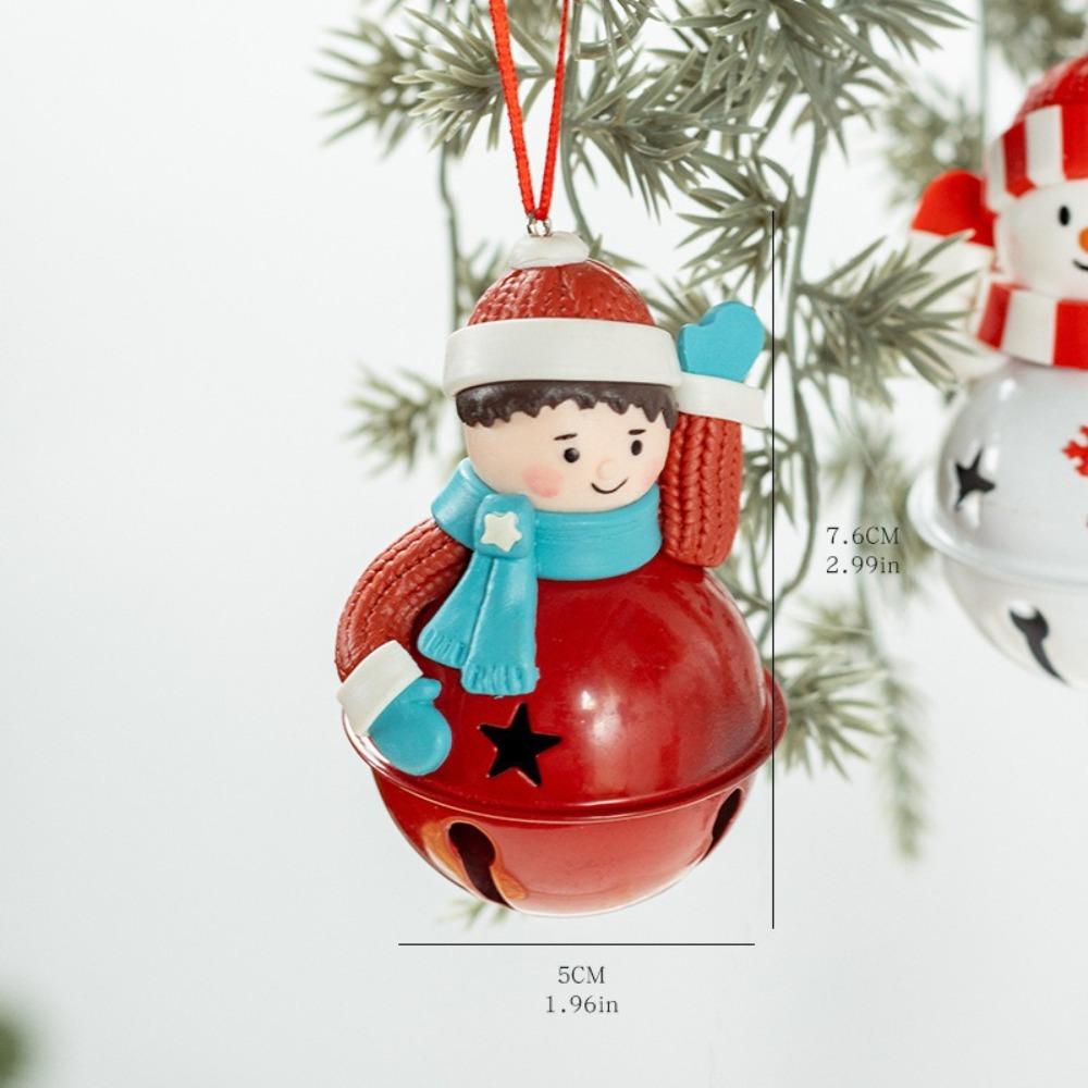 Cute Design Christmas Tree Hanging Bells Santa Claus Xmas Decor Cartoon Snowman Pendant  Festival