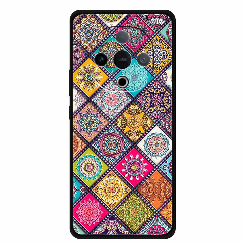 For Vivo Y300 5G Case 3D Emboss Flower Black Silicone Soft Back Cover Case For Vivo Y300C 2025 Phone Case 6.77" Coque Shell Para