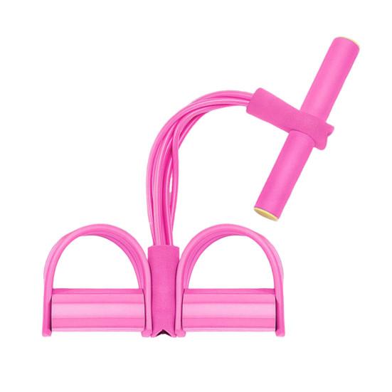 Sit-up Pedal Puller Resistance Band with Handle Multifunction 4/6-Tube Elastic Yoga Pull Rope Men Women Pedal Tensioner Exerciser Workout Equipment