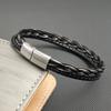 Fashion Braided Brown/Black/Blue/Green Leather Bracelet Men Women Magnetic Clasps Charm Bracelets Pulseras Male Female Jewelry
