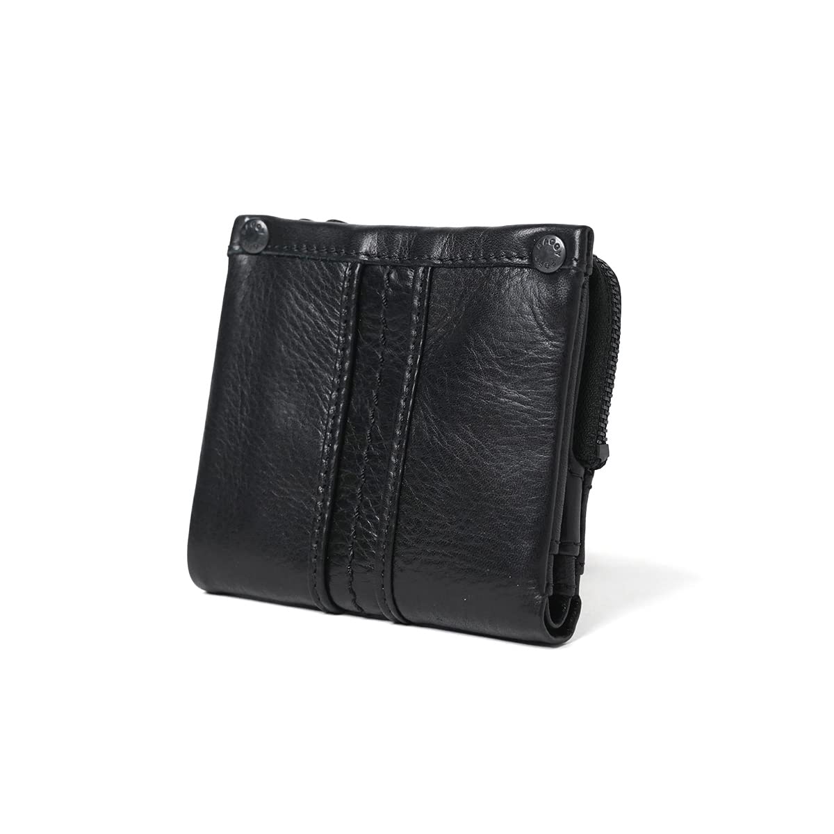

BAGGYPORT Full Chrome Wax Mini Wallet HRD-333 (Black)