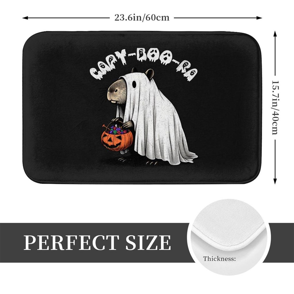 Capybara Halloween Non-slip Doormat Floor Mat Washable Carpet Rug for Kitchen Entrance Home Bedroom Footpad Mats