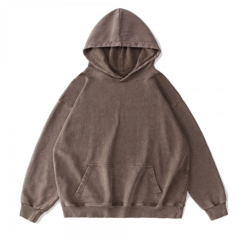 Unisex Oversized Cotton Hoodie With Washed Vintage Finish Loose Fit Casual Pullover Men Women