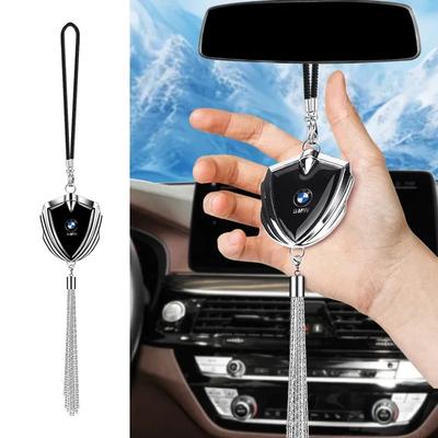 Metal Emblem Pendant Car Rearview Mirror Interior Hanging Decoration For BMW X1 X2 X3 X5 X4 X6 X7 G30 G20 G32 G11 G12 F40 F30
