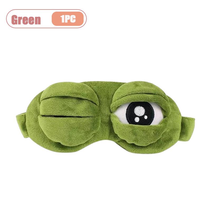 Frog Sleep Mask Soft Breathable Eye Cover for Nap Power Outage Travel Essential Portable Relaxation Comfortable Blindfold Gift