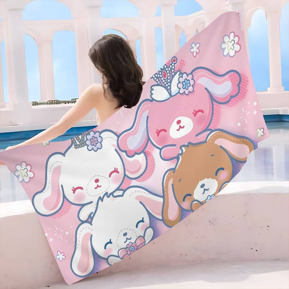 S-Sugarbunnies Soft-Kawaii Big Microfiber Beach Towels Quick Dry Towel Sand Beach Towels Pool Towel for Travel Swim Pool Yoga