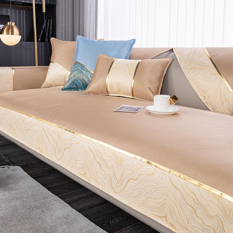 

Высококачественный летний летний коврик для дивана, нескользящая подушка, кожаный диван из массива дерева, полностью покрытый тканью 70*70cm