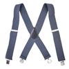 Men's 5CM Wide X-Back Suspenders Elastic 4 Clips Heavy Duty Adjustable Braces