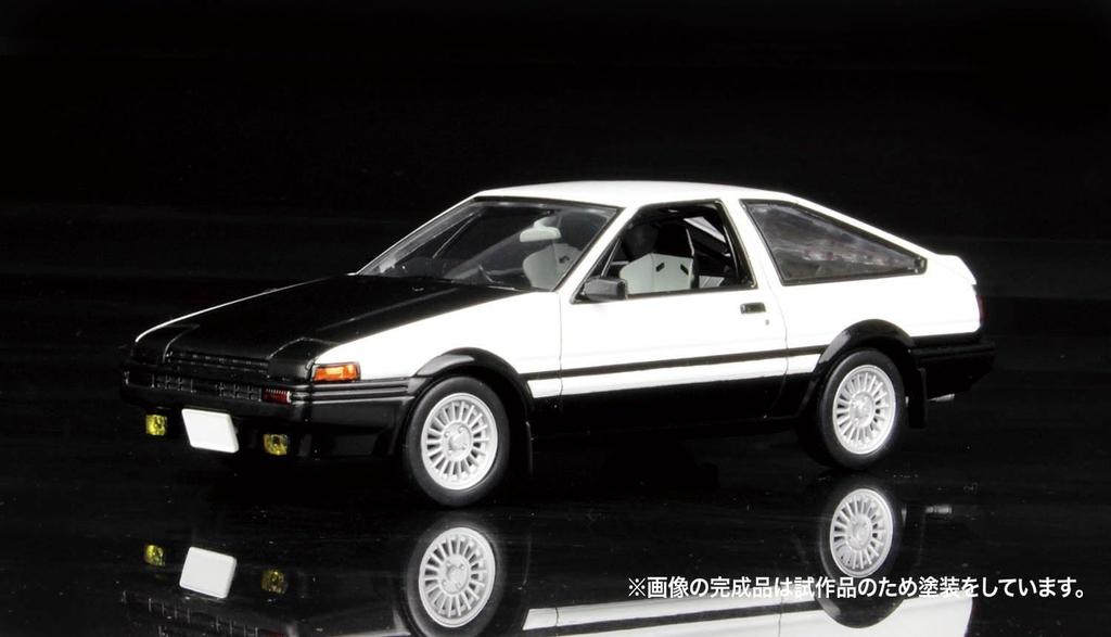 Scale Automobile Toyota Sprinter Trueno AE86 Custom Black Black Plastic Model MN03 PLATZ/MONO 1/32 Kit (White & + Hood), Pre-Colored Kit, (Car)