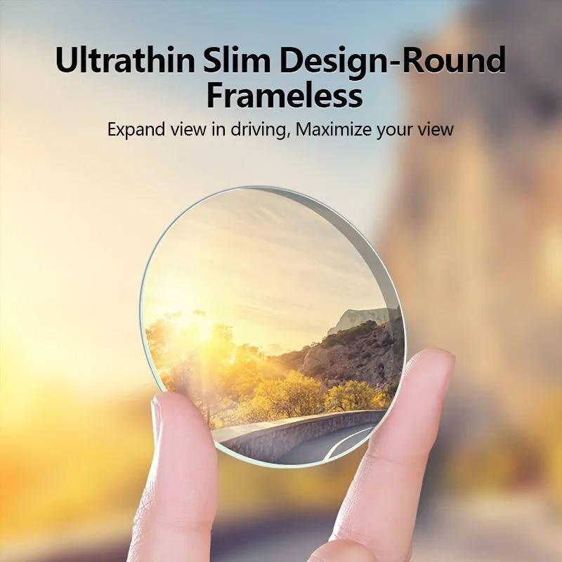 2/4/6Pcs Round Frame Convex Blind Spot Mirror Safety Driving Wide-angle 360 Degree Adjustable Clear Rearview Mirror Car Accessories