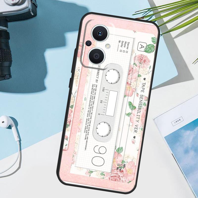 Cassette Tape Case For OPPO Reno 13 13F 12 11 F 8T 7 8 10 Pro OPPO Find X8 Pro X6 X3 X5 Lite Cover Funda