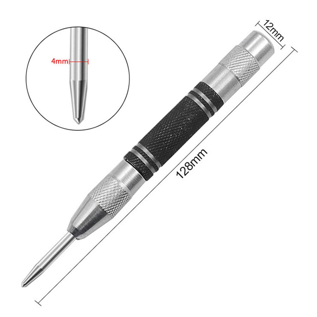 for Marking Emergency Survival Tool Silver Black Automatic Center Punch Locator