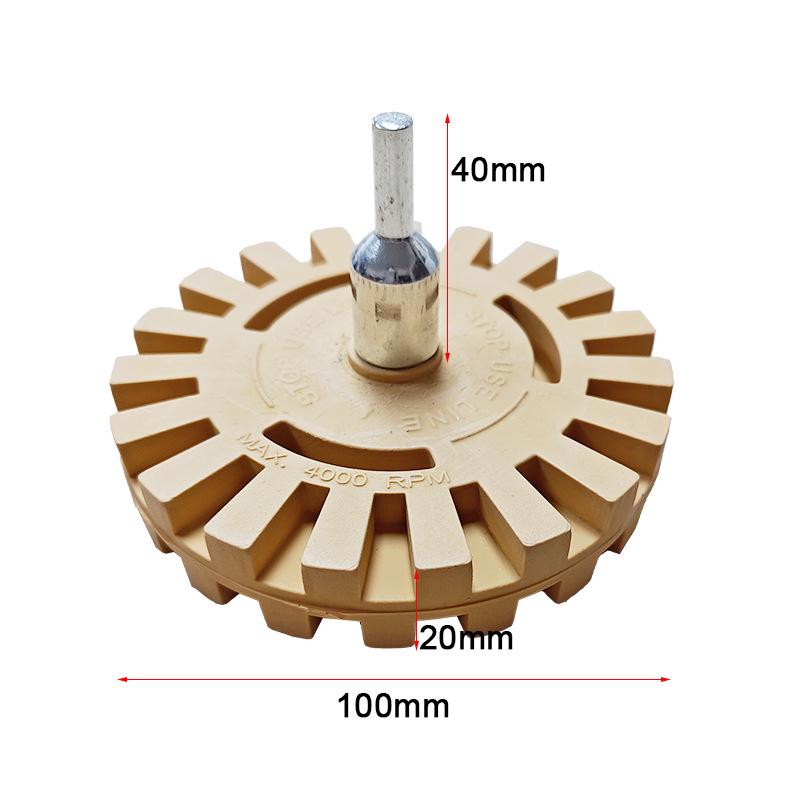Pneumatic Deburring & Polishing Wheel - 3.5" & 4" Rubber Discs with Adhesive Sticker for Cars
