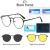 Myopia Anti Blue Light Blocking Lens 3 In 1 Oval Frame Custom Polarized Clips Optical Sunglasses Clip Metal Glare Magnetic