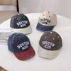 Patchwork Baby Baseball Hat Korean Style Children's Sunhat Fashion Letter Peaked Cap  Boys Girls