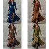 English Dress Long Sleeve Round Neck Zip Back Asymmetrical Hem For Casual Autumn