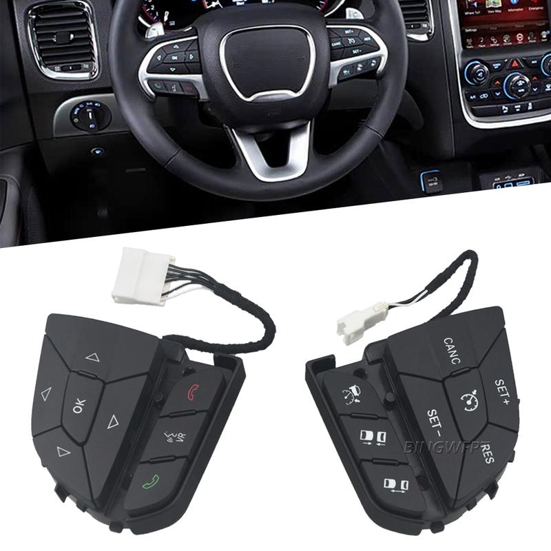 05081289AA 05081288AA 05081287AA Steering Wheel Cruise Control Switch Volume Radio Button For Jeep Cherokee Dodge 2014-2018