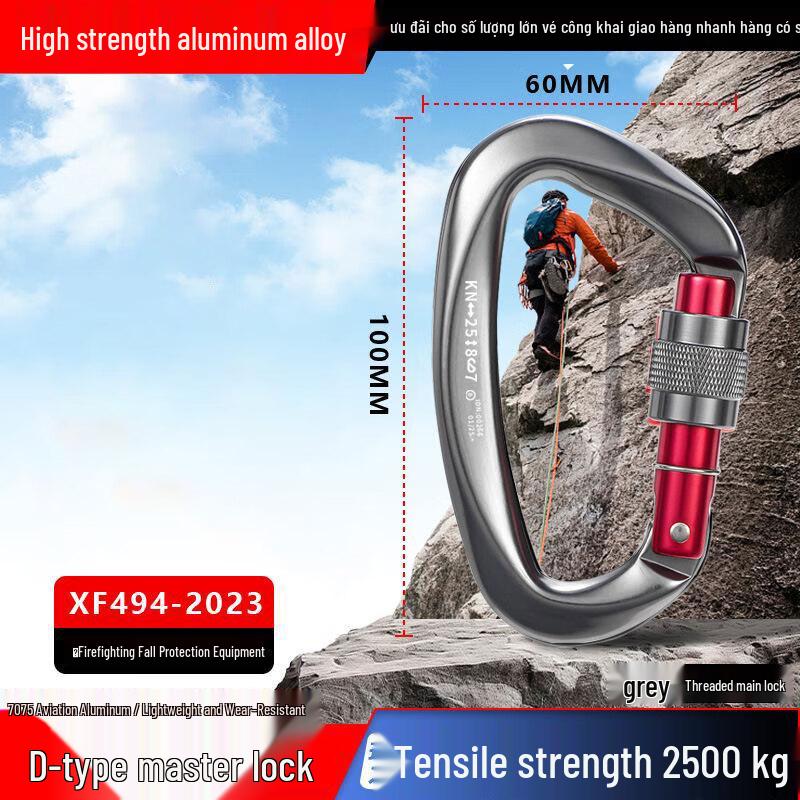 Aviation Aluminum D-Ring Climbing Carabiner