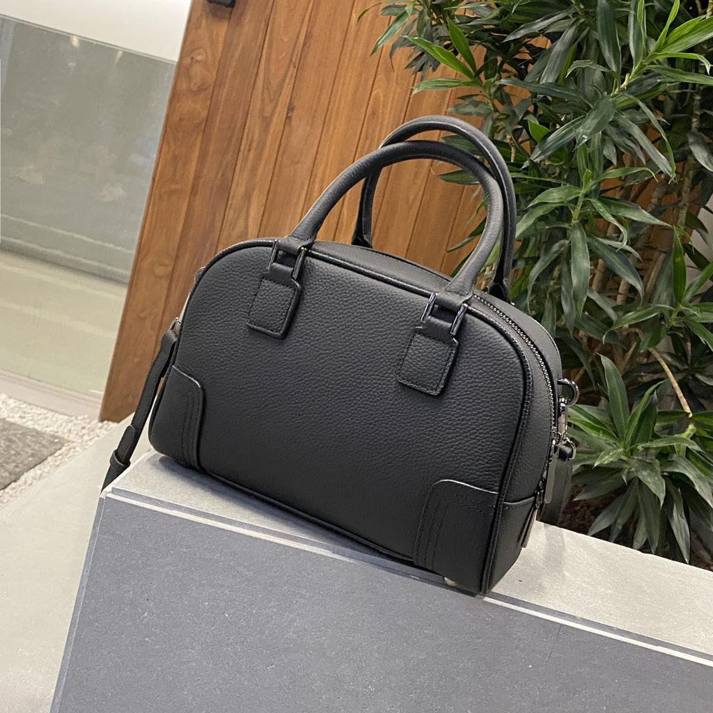 Cowhide Women's Bags, One-shoulder Crossbody Women's Bags, Fashionable Large-capacity Soft Leather Handheld Round Bags, Simple