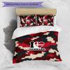 Denmark Football Printed Bedding 3 Piece Set Cozy Breathable Bed Cover Set as Housewarming Holiday Gift