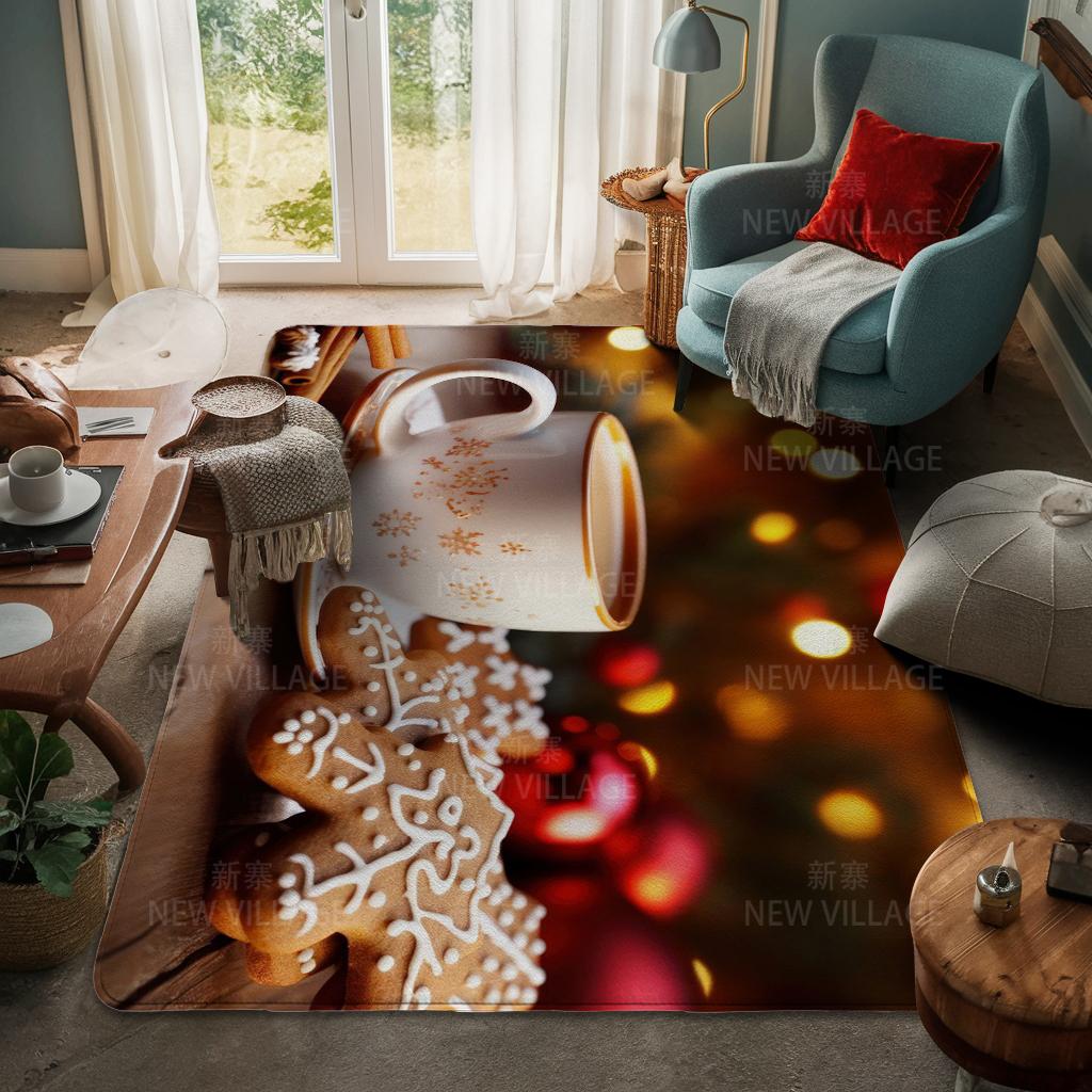 House entrance carpet Home door mat Living Room Bath Foot bathroom non-slip water absorption rugs bath Merry Christmas winter