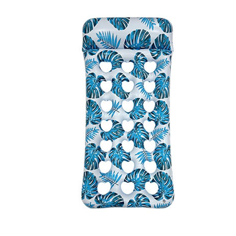 

Плавающая кровать складная водонепроницаемая с высокой несущей способностью плавающий ряд герметичный ПВХ кленовый лист надувной реклайнер пляжные принадлежности синий