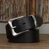 Belt Men's Retro Thickened First Layer Cowhide Leather Pin Buckle Trendy All-Match Washed Fashion Jeans Belt