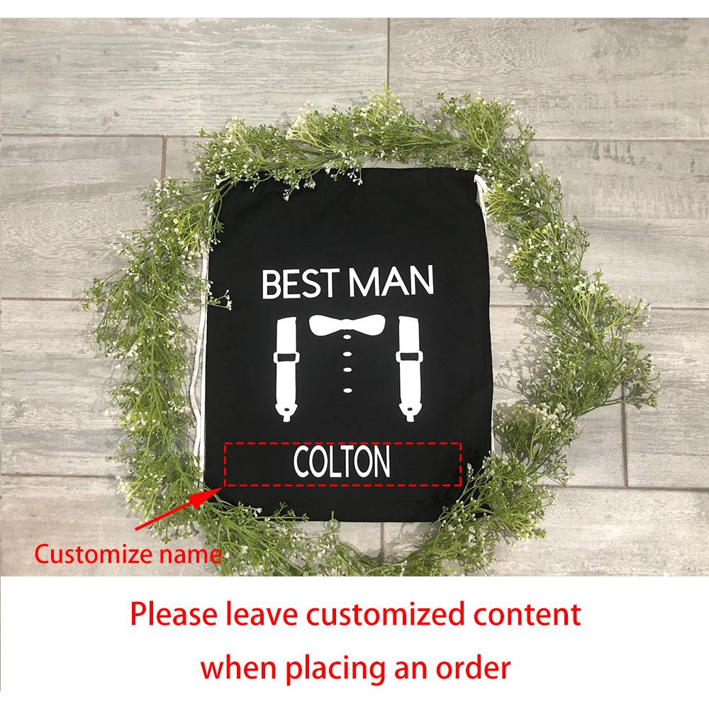 Personalized Groomsman Gift Bags Bachelorette Party Decoration Best Man Bridal Party Gift Bags Wedding Engagment Proposal Gift 34x43cm