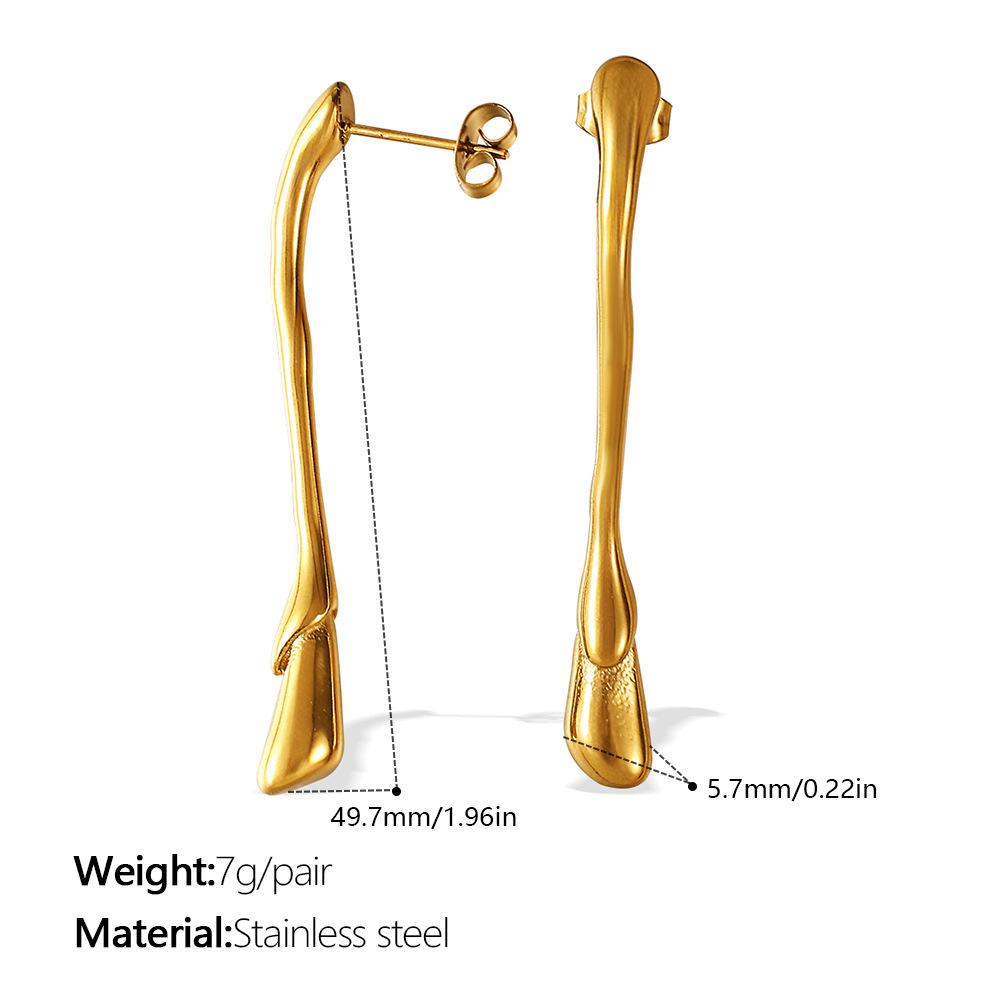 Yori New Unique Design Exaggerated Stud Earrings Bright Anti Allergy Waterproof Charm Texture High Quality Jewelry