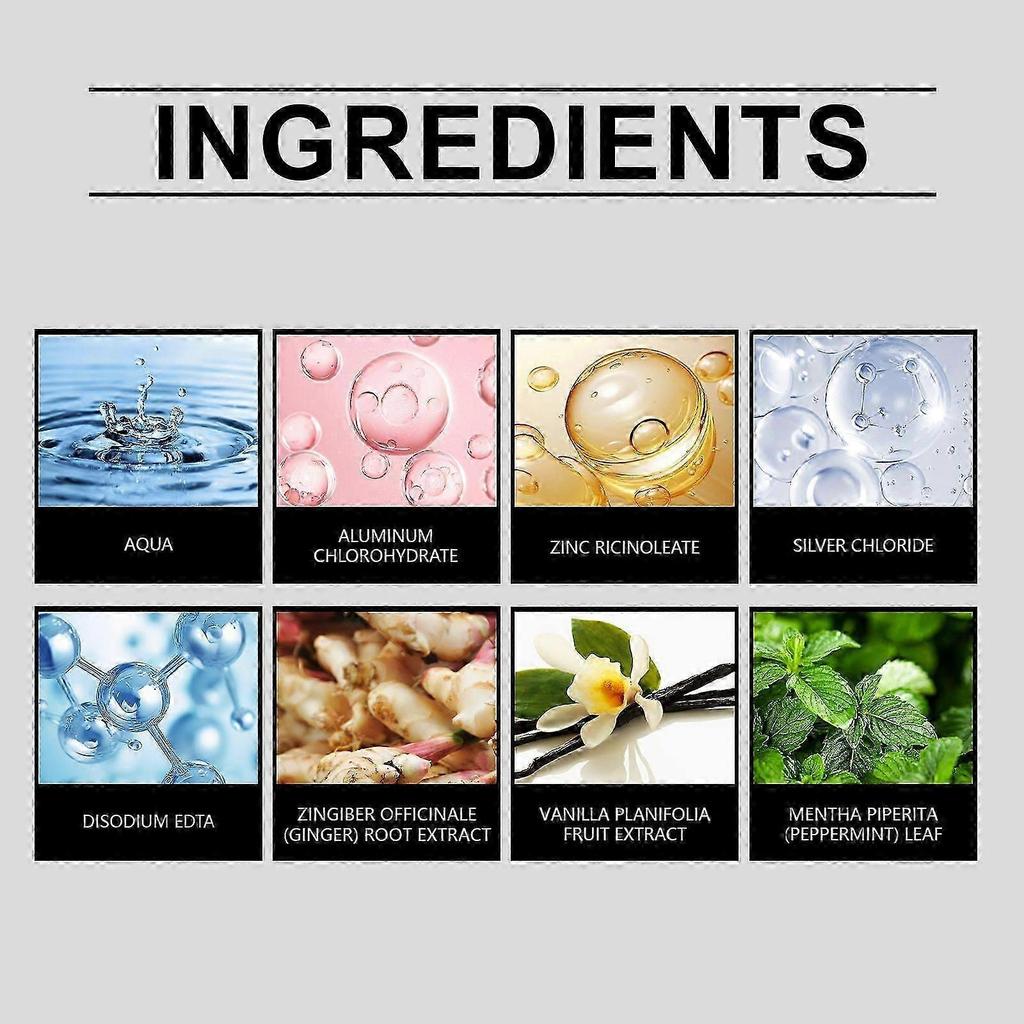 Men's Body Spray with Ginger, Vanilla & Mint  Long-Lasting Refreshing Fragrance