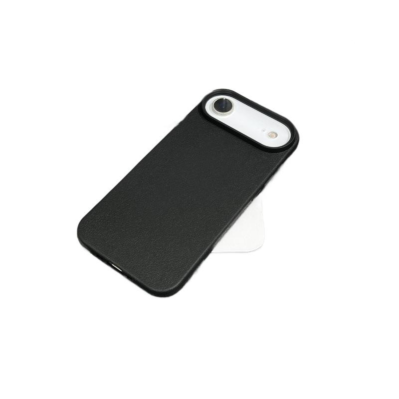 Litschi-Maserung Dopamin-Farbe Weiche Hülle für Apple 17, 16 und 14 Pro Max - Minimalistisches Design mit großem Loch