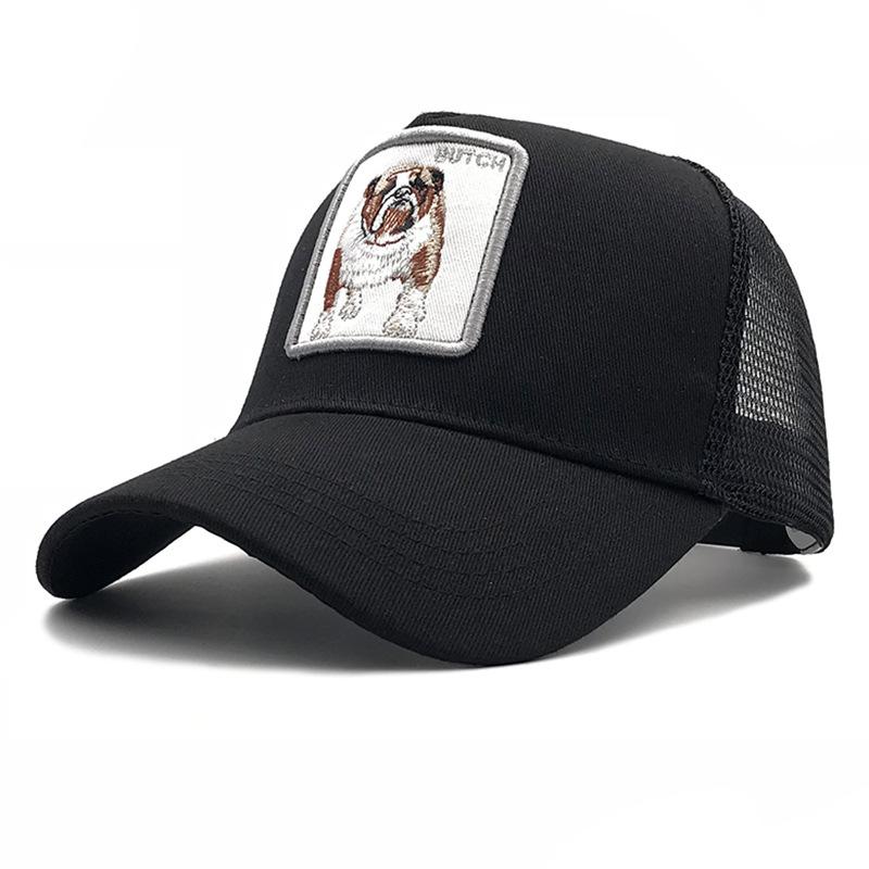 Spring And Summer Baseball Net Hat Animal Patch Color Matching Cap Embroidery Men And Women Fashion Personality