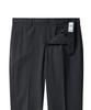 MUSINSA STANDARD Summer Wool Relaxed Tapered Hidden Banding Crop Slacks [Charcoal Gray]