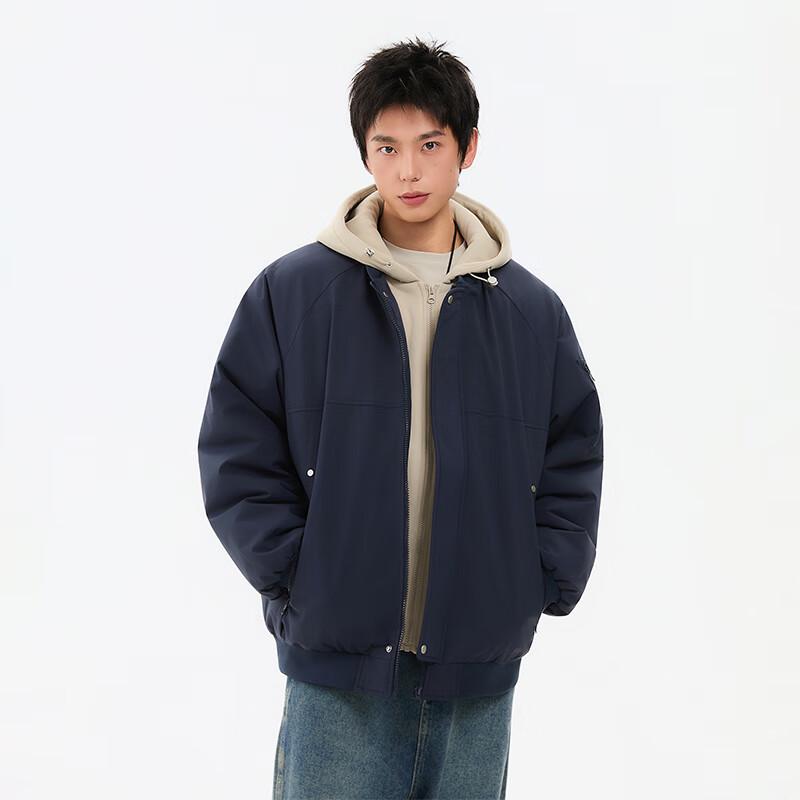 VUUG Men's Faux Two-Piece Hooded Winter Padded Jacket