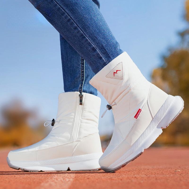 

Зимние женские модные бархатные теплые зимние сапоги, нескользящие женские ботинки, женская хлопковая обувь