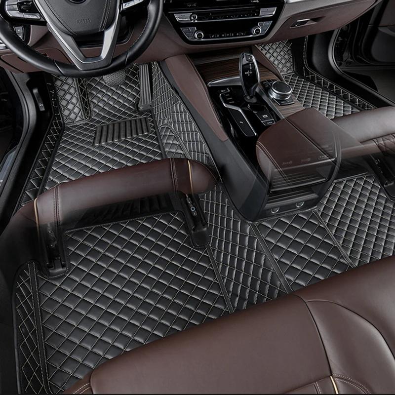 Pickup Floor Mats Fit For      2024 Dodge Ram 1500 Crew Cab Car Leather Foot Pads Rugs Auto Full Set Carpet