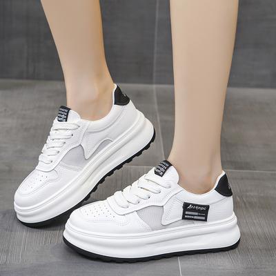 Herfst Nieuw Veelzijdige Witte Casual Schoenen Dames Platte Schoenen Rubber Trendy Explosie Model Board Shoes Lente Herfst Studenten