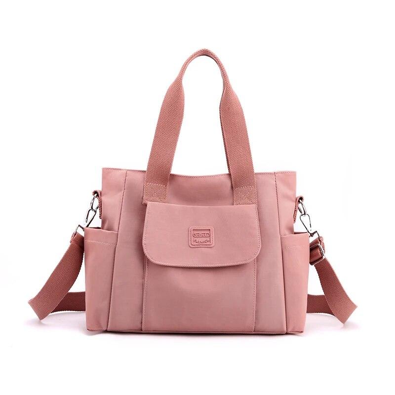 Tote Bag Kabelka Taška přes rameno pro ženy Nylonová voděodolná Velkokapacitní nákupní CrossBody taška Dámská taška Messenger