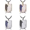 Attack On Titan Necklaces Pendants Wings Of Liberty Metal Unisex Leather Chain Fashion Children Jewelry Pendant Two Colors