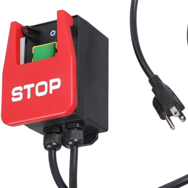 Practical Safety Switches with Large Stop Sign Paddles for Woodworking Equipment and Table 120V Single Phase