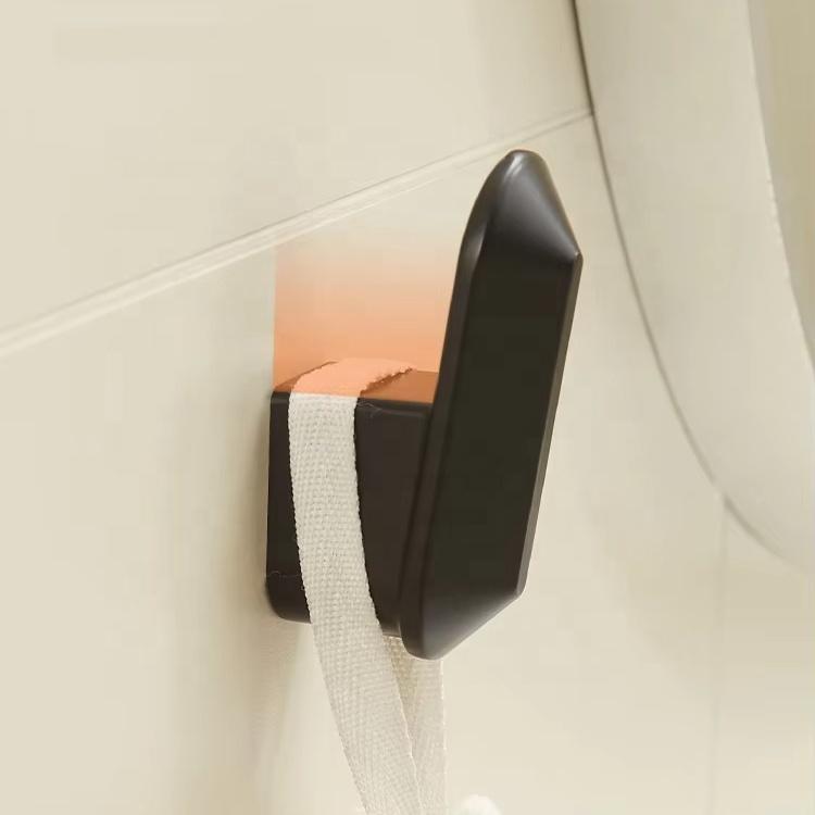 New Aluminum Single Hook Metal Hat and Coat Seamless Hook for Kitchen and Bathroom Use Behind Door