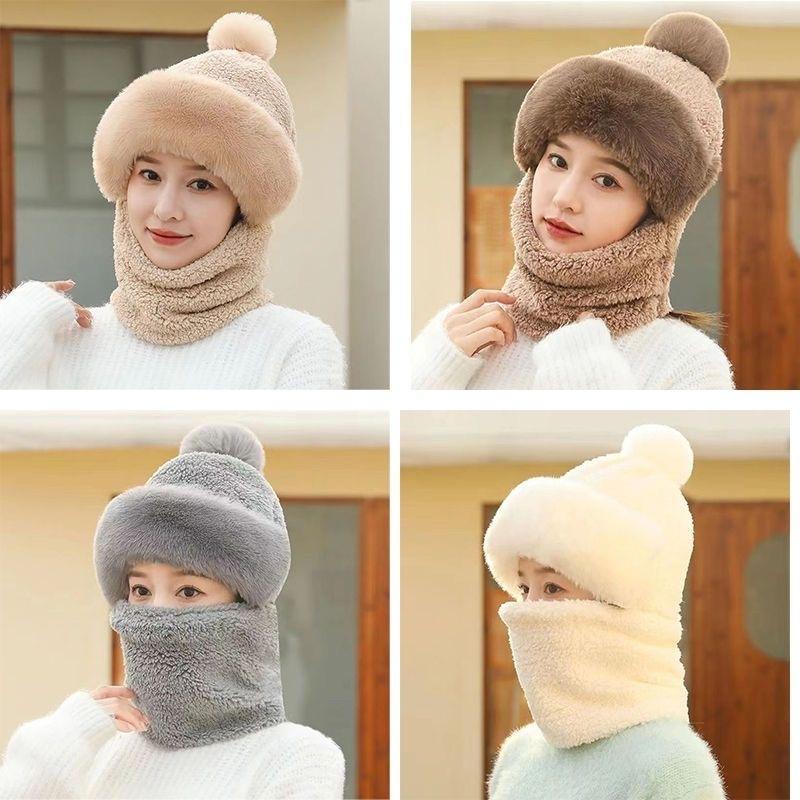 Женская зимняя теплая ветрозащитная маска для велоспорта с толстым флисом и цельной — фото 3